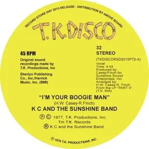 Album artwork for Im Your Boogie Man Todd Terje Remix by KC and the Sunshine Band