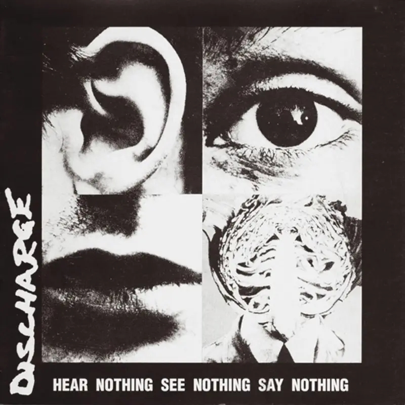 Album artwork for Hear Nothing See Nothing Say Nothing (Grey Black Splatter Vinyl) by Discharge