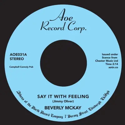 Album artwork for Say It With Feeling by Beverly Mckay